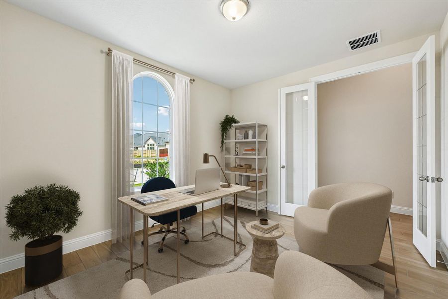 Furnished interior view inside a new home in Woodhavyn 50', Magnolia (Image 8).