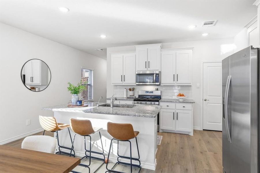 Furnished interior view inside a new home in Spiritas Ranch, Little Elm (Image 32). Furnished interior view inside a new home in Spiritas Ranch, Little Elm (Image 32).