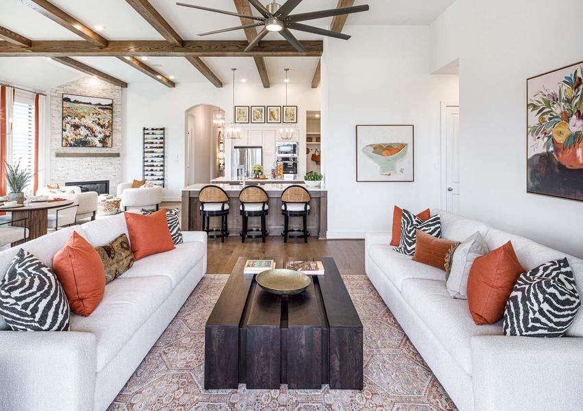 Furnished interior view inside a new home in Sienna, Missouri City (Image 18).