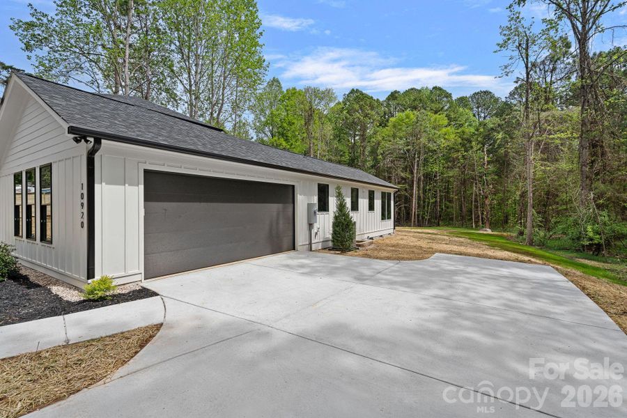 Garage and driveway Garage and driveway