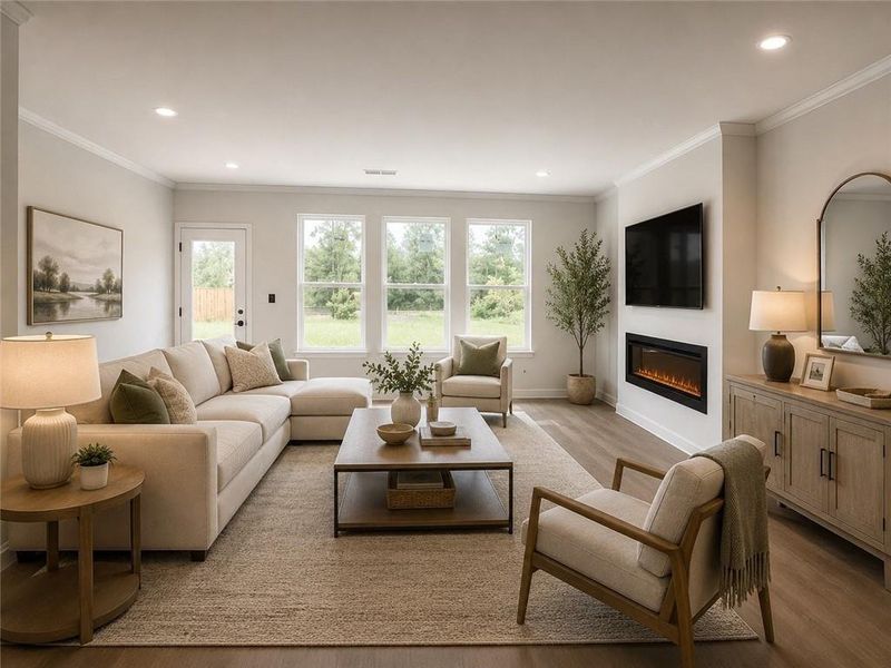 Furnished interior view inside a new home in , Cedartown (Image 10).