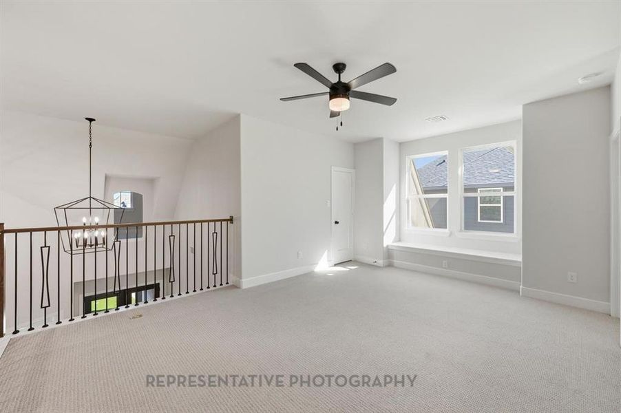 Spacious, unfurnished interior of a new home in Star Trail: 65ft. lots, Prosper (Image 19). Spacious, unfurnished interior of a new home in Star Trail: 65ft. lots, Prosper (Image 19).