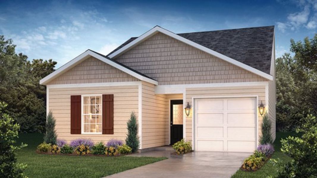 Representative exterior photo of a completed home built from the Sanford by D.R. Horton in Rocky River Ridge, Anderson, SC (Image 22). Representative exterior photo of a completed home built from the Sanford by D.R. Horton in Rocky River Ridge, Anderson, SC (Image 22).