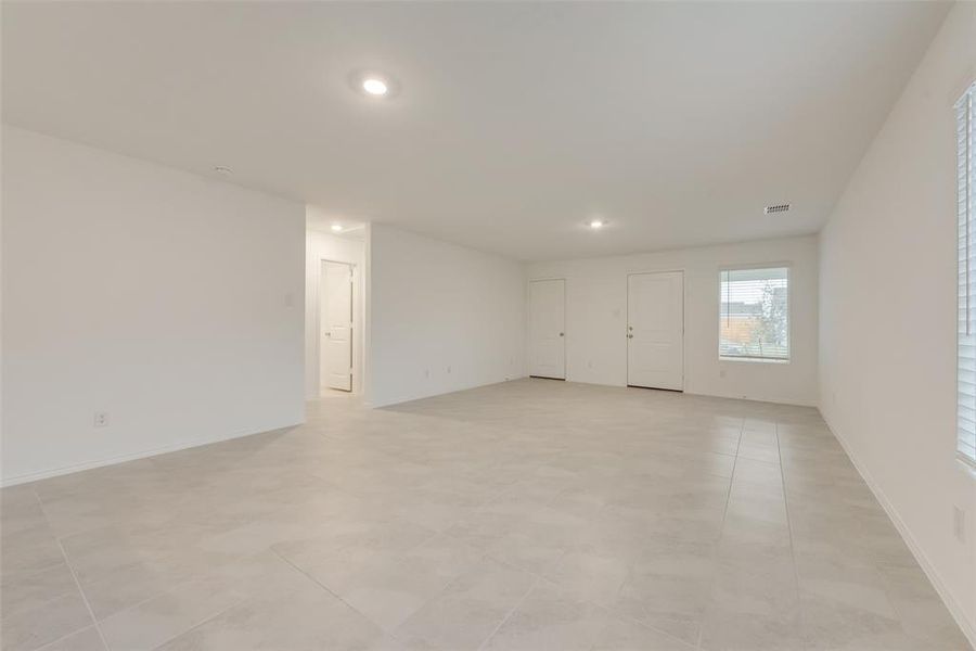 View of tiled spare room