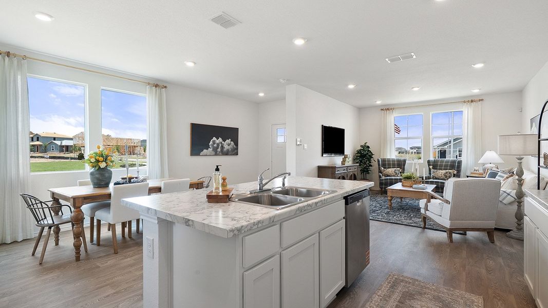 Representative furnished interior of a home built from the The Lyndon by D.R. Horton in Valverde, Bastrop (Image 12). Representative furnished interior of a home built from the The Lyndon by D.R. Horton in Valverde, Bastrop (Image 12).