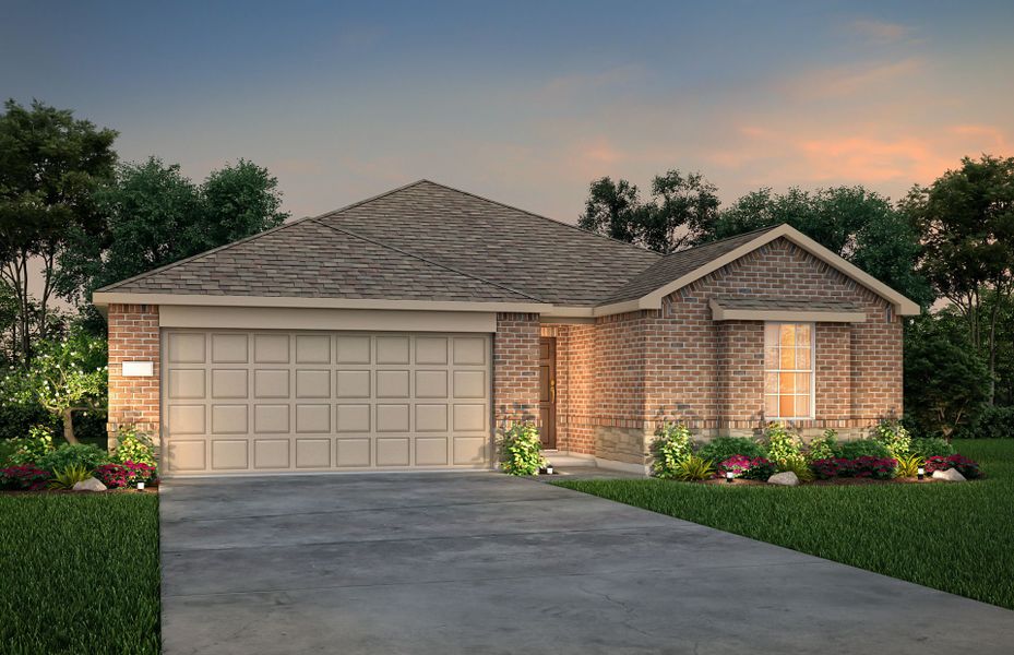 Front exterior of a new home in Elizabeth Creek, Haslet, TX, highlighting curb appeal (Image 13).