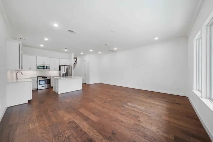 Representative unfurnished interior of a home built from the Amsterdam by Sandcastle Homes in Montrose, Houston (Image 23). Representative unfurnished interior of a home built from the Amsterdam by Sandcastle Homes in Montrose, Houston (Image 23).