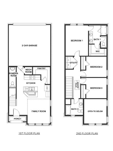 2D floor plan layout for the DERBY by D.R. Horton in Mustang Square, Plano, TX (Image 3).