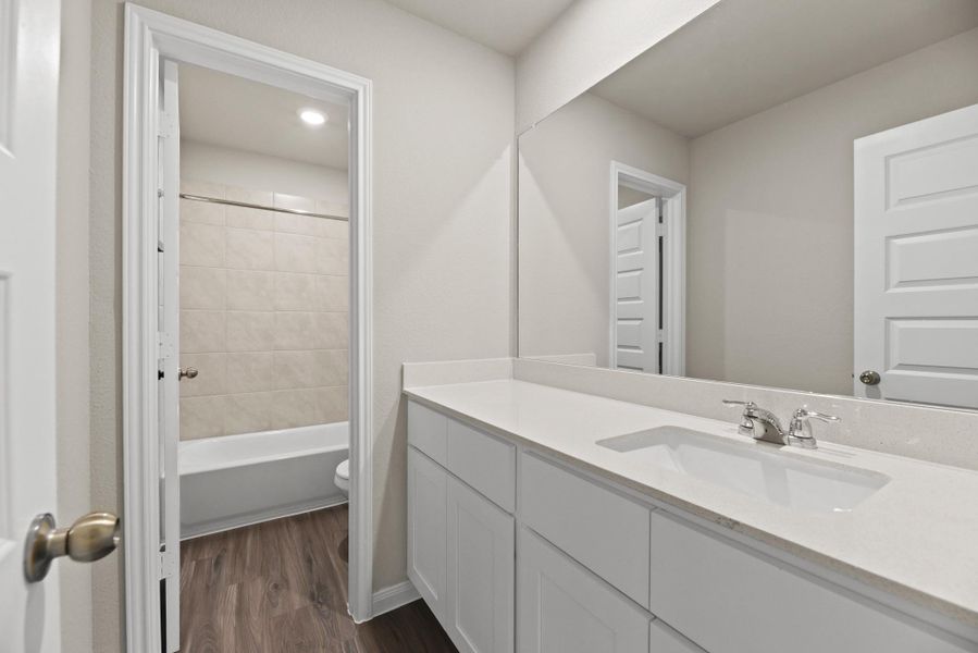 Furnished interior view inside a new home in Ridgeland Hills, Willis (Image 3). Furnished interior view inside a new home in Ridgeland Hills, Willis (Image 3).