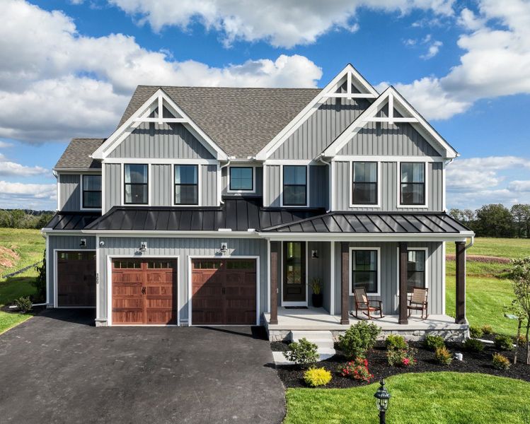 Representative exterior photo of a completed home built from the Covington by Keystone Custom Homes in McLean South Shore, Belmont, NC (Image 23).