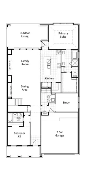 2D floor plan layout of this home in Pecan Square, Northlake, TX (Image 4). 2D floor plan layout of this home in Pecan Square, Northlake, TX (Image 4).