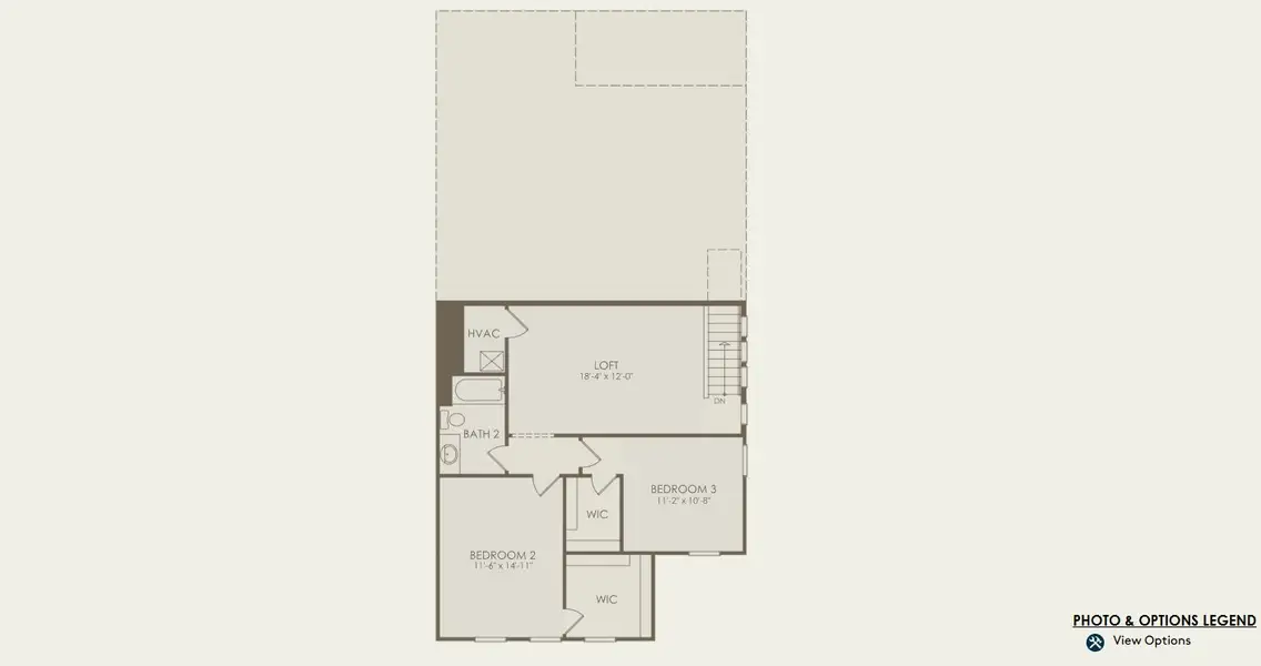 2D floor plan layout for the Seaport Select by Pulte Homes in Lakeview Estates, Palm Coast, FL (Image 5).