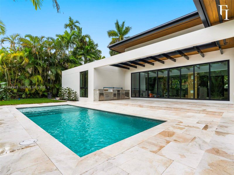 Exterior details and patio area of a home in , Coral Gables (Image 37). Exterior details and patio area of a home in , Coral Gables (Image 37).