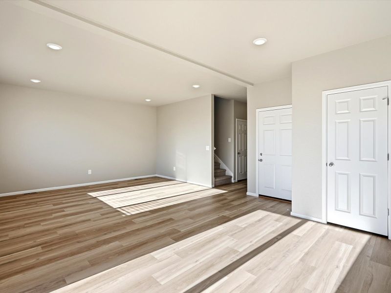 Spacious, unfurnished interior of a new home in Lorson Ranch : The Springs Collection, Colorado Springs (Image 9). Spacious, unfurnished interior of a new home in Lorson Ranch : The Springs Collection, Colorado Springs (Image 9).