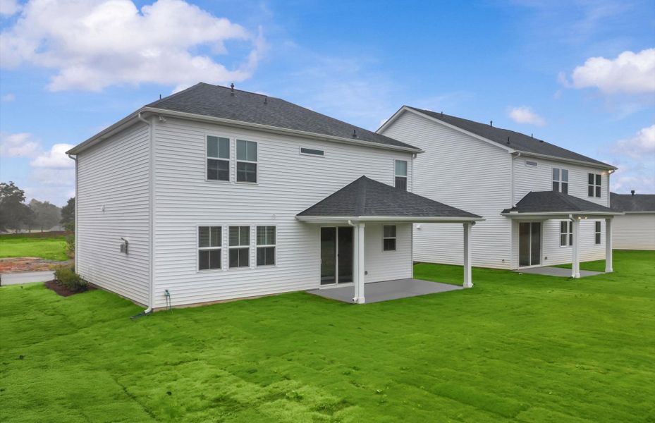 Exterior details and patio area of a home in Fox Hollow, Spartanburg (Image 23).