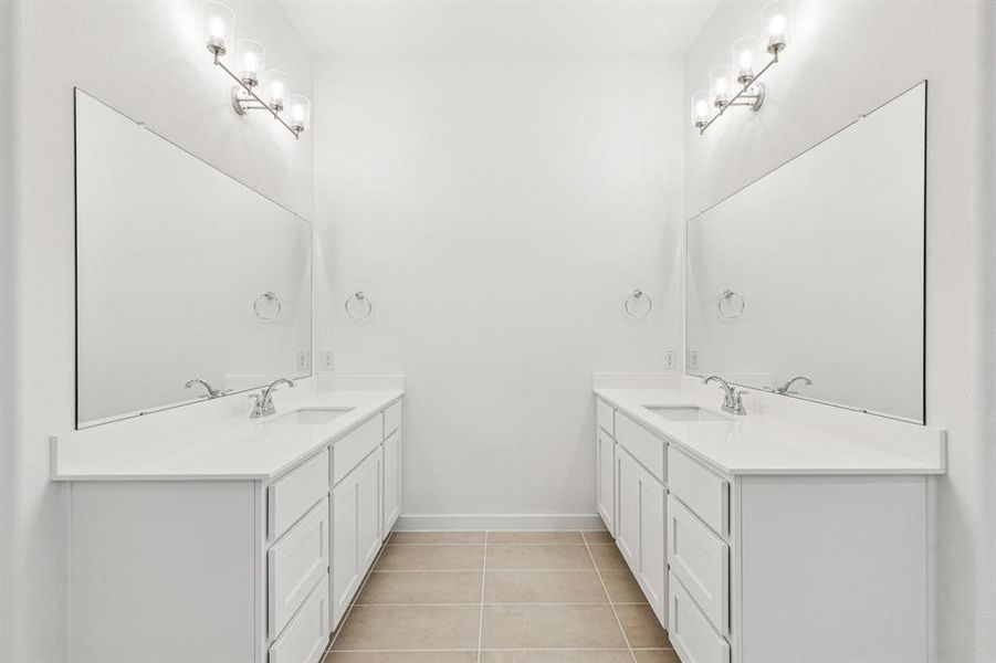 Primary Bathroom in the Picasso II home plan by Trophy Signature Homes – REPRESENTATIVE PHOTO