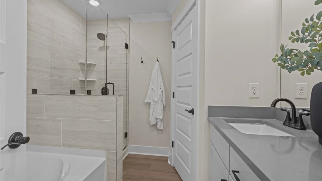 Furnished interior view inside a new home in North First Street Townes, Mebane (Image 21).