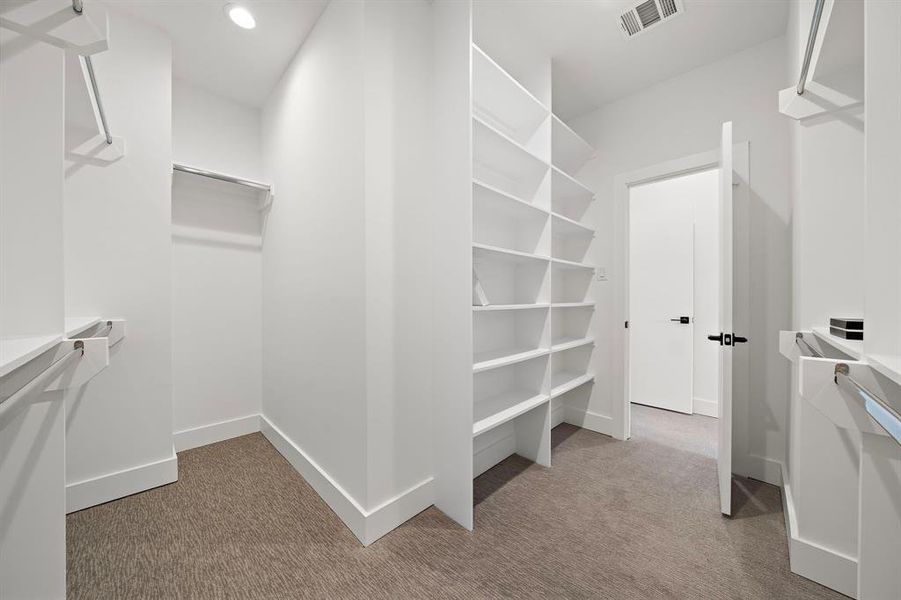 This home features ample closet space, offering plenty of room for storage and organization.