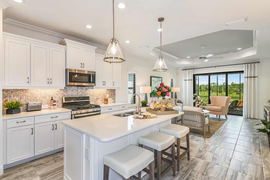 Furnished interior view inside a new home in Windward, Sarasota (Image 6).