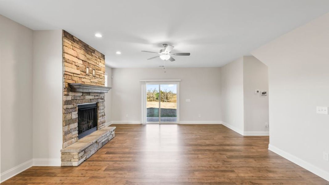 Representative unfurnished interior of a home built from the Crestone by D.R. Horton in Blue Ridge Trail, Fountain Inn (Image 18).