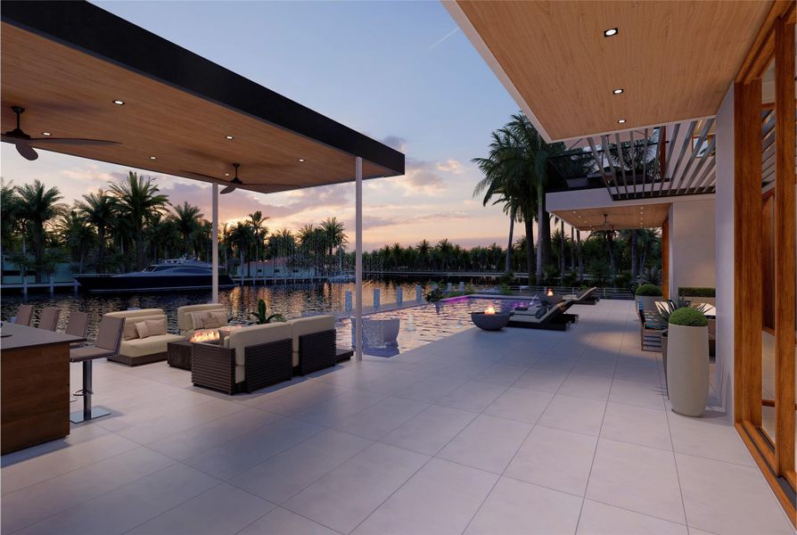 Exterior details and patio area of a home in , Lighthouse Point (Image 19). Exterior details and patio area of a home in , Lighthouse Point (Image 19).