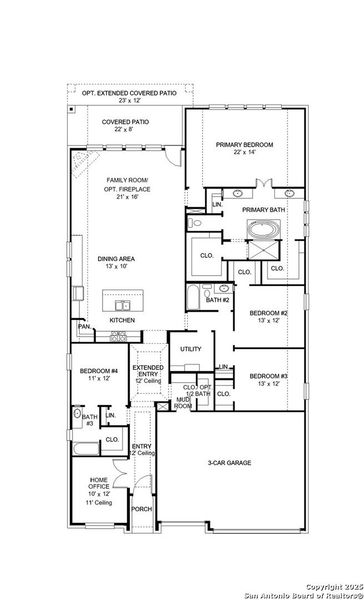 2D floor plan layout of this home in Stevens Ranch 55', San Antonio, TX (Image 2). 2D floor plan layout of this home in Stevens Ranch 55', San Antonio, TX (Image 2).