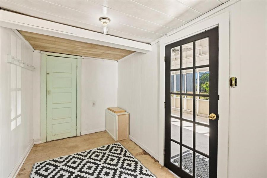 View of doorway Laundry Room