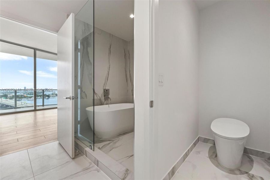 Furnished interior view inside a new home in , Miami (Image 11).