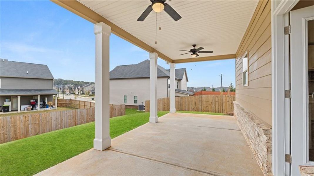 Exterior details and patio area of a home in The Gates at Pates Creek, Hampton (Image 3).
