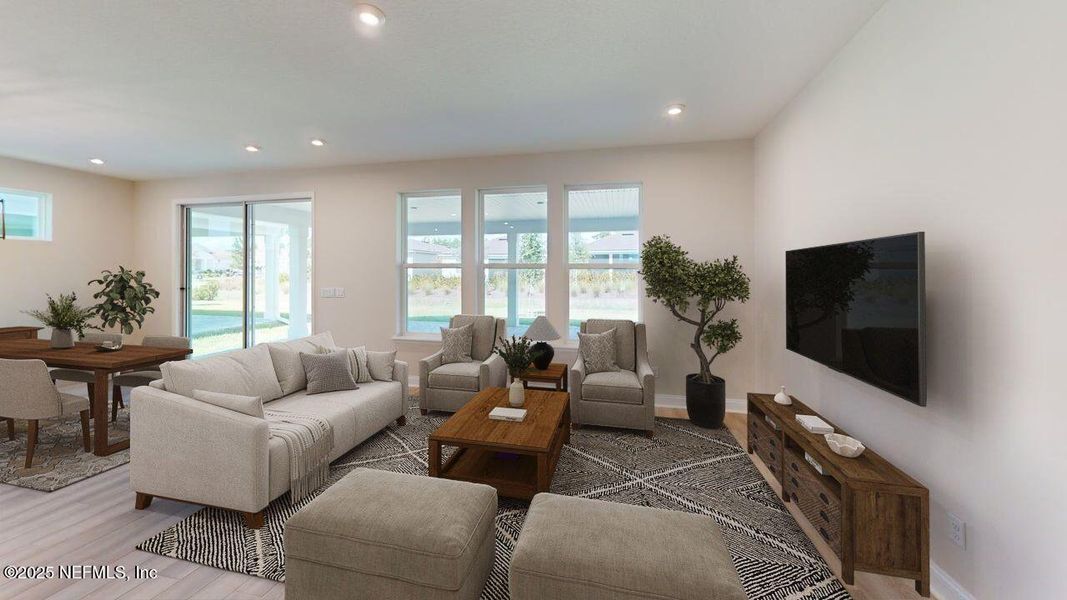 Furnished interior view inside a new home in RiverTown - WaterSong, St. Johns (Image 6).
