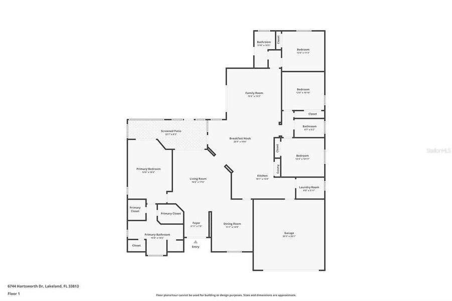 2D floor plan layout of this home in , Lakeland, FL (Image 4). 2D floor plan layout of this home in , Lakeland, FL (Image 4).