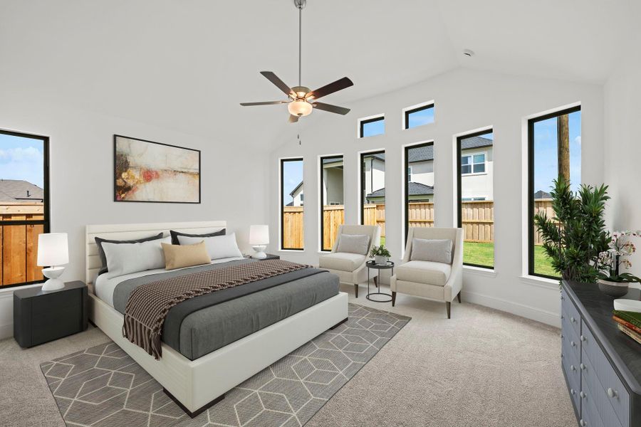 Furnished interior view inside a new home in Dunham Pointe, Cypress (Image 14). Furnished interior view inside a new home in Dunham Pointe, Cypress (Image 14).