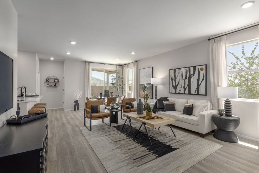 Representative furnished interior of a home built from the 1262 by KB Home in Bella Tierra Reserve, Tucson (Image 5). Representative furnished interior of a home built from the 1262 by KB Home in Bella Tierra Reserve, Tucson (Image 5).