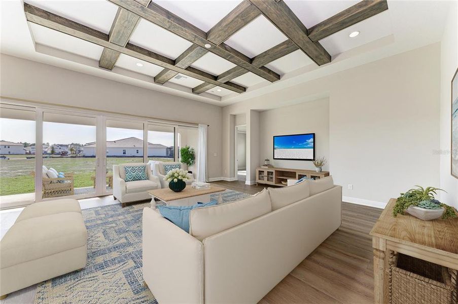 Furnished interior view inside a new home in Two Rivers, Zephyrhills (Image 8). Furnished interior view inside a new home in Two Rivers, Zephyrhills (Image 8).