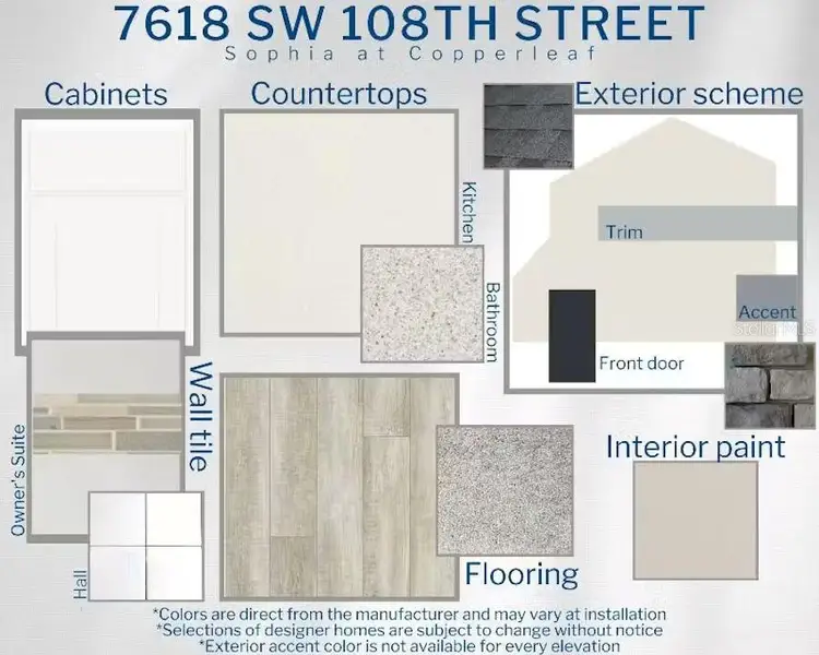 Sample of building materials used in homes in Copperleaf, Ocala (Image 8).