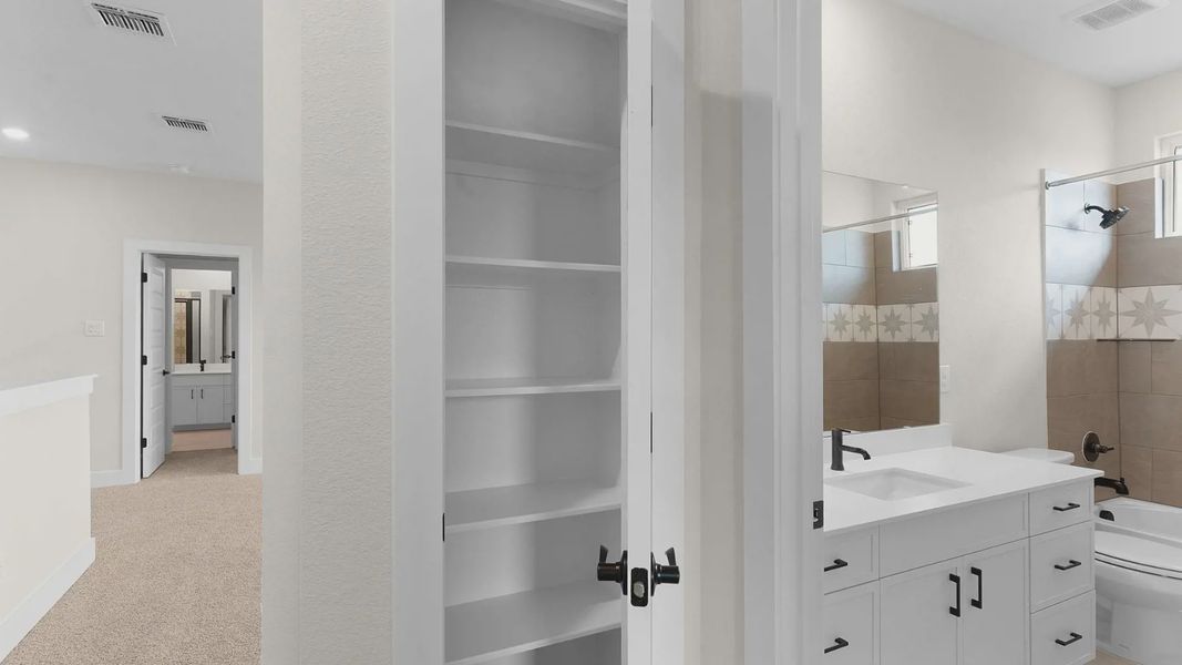 Furnished interior view inside a new home in The Grove at Blackhawk, Pflugerville (Image 9).