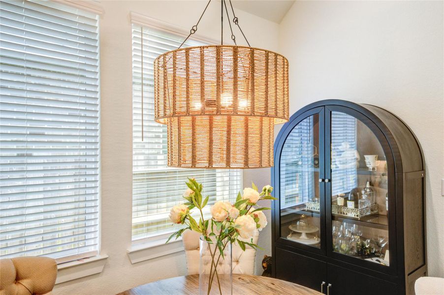 Bright windows and an open feel make this dining space both functional and welcoming. Bright windows and an open feel make this dining space both functional and welcoming.