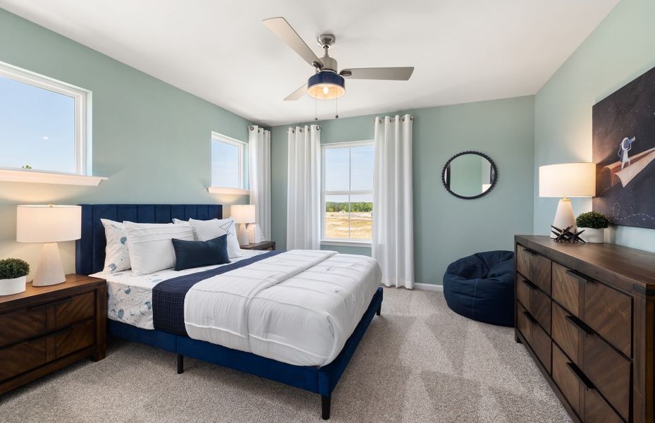 Representative furnished interior of a home built from the Hampton by Pulte Homes in Wimberly, Angier (Image 30).