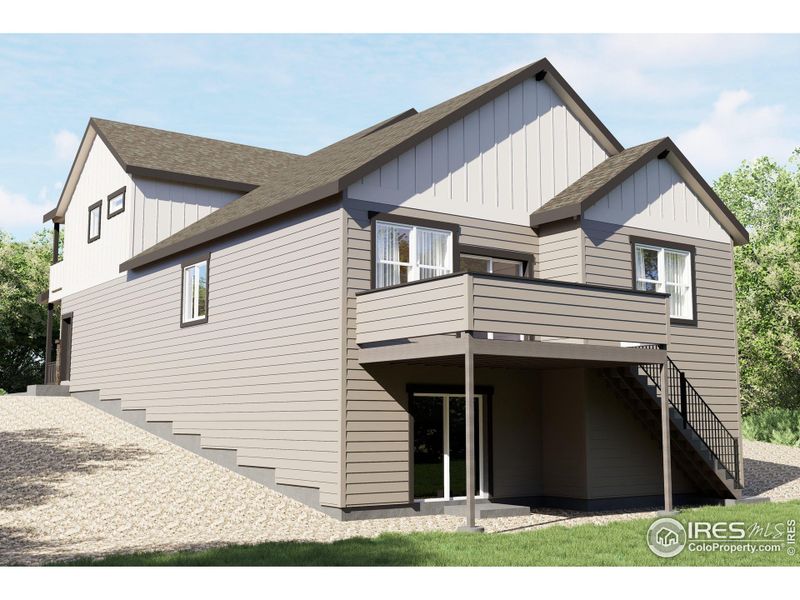 Rear Elevation, Main Home Deck Rear Elevation, Main Home Deck