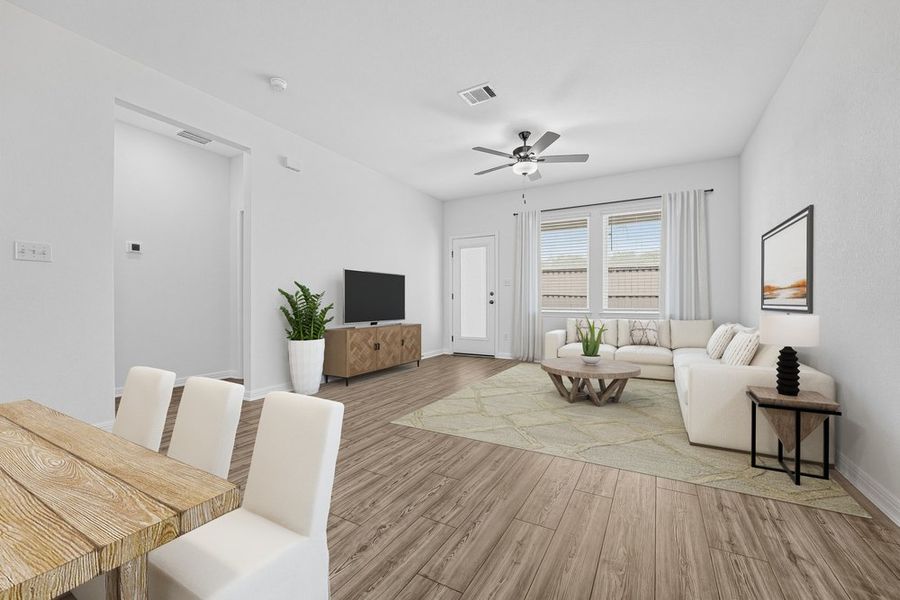 Furnished interior view inside a new home in Sunfield, Buda (Image 11).