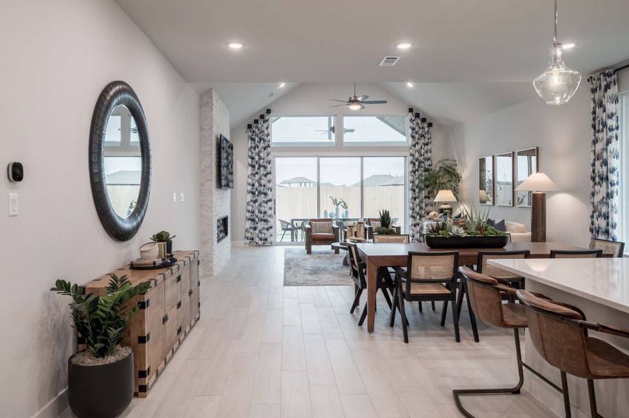 Representative furnished interior of a home built from the Falcon by Tri Pointe Homes in Tompkins Reserve, Katy (Image 46).