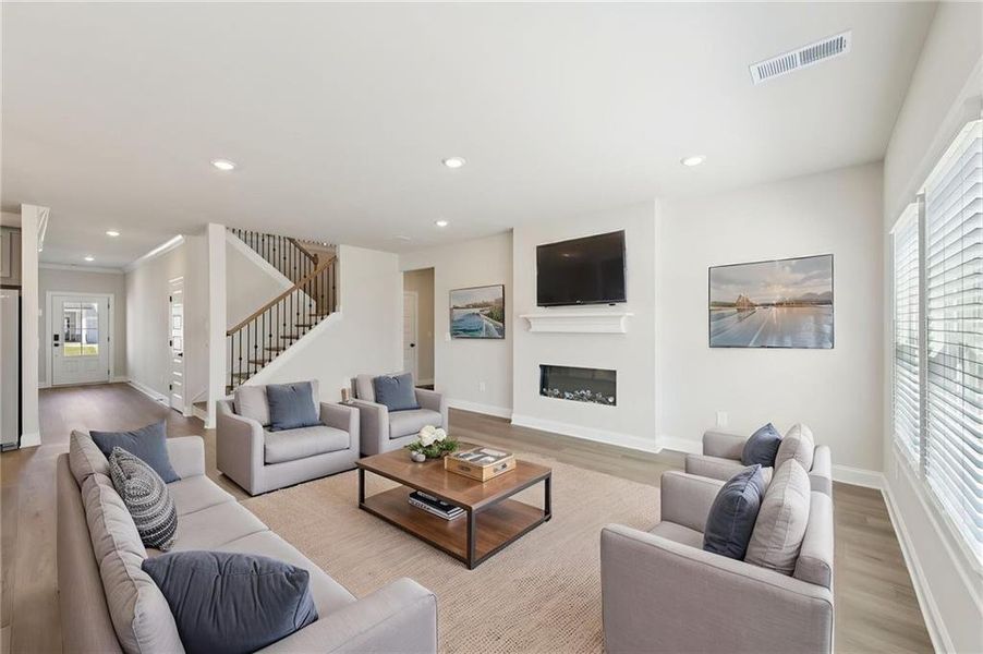 Furnished interior view inside a new home in Vines at Mill Creek - Estate Series, Braselton (Image 17).
