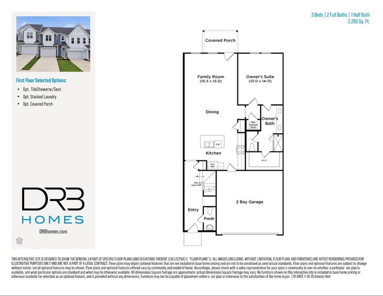 2D floor plan layout of this home in Silo Ridge, Anderson, SC (Image 5).