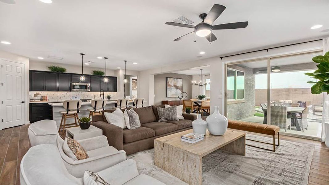 Representative furnished interior of a home built from the Hudson by Taylor Morrison in Paradisi Encore Collection, Surprise (Image 7). Representative furnished interior of a home built from the Hudson by Taylor Morrison in Paradisi Encore Collection, Surprise (Image 7).