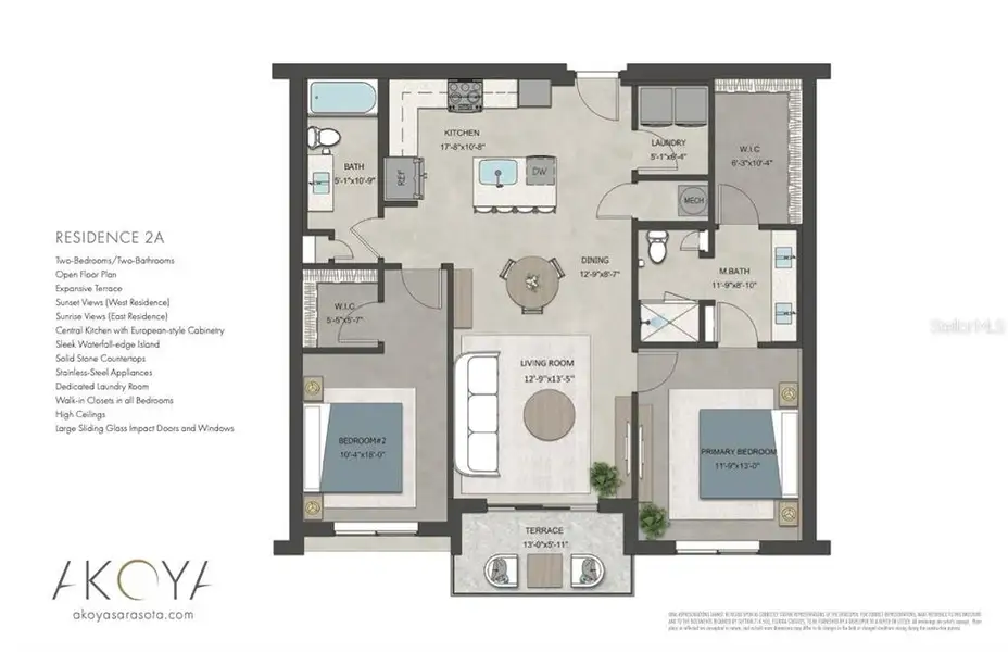 2D floor plan layout of this home in , Sarasota, FL (Image 5).