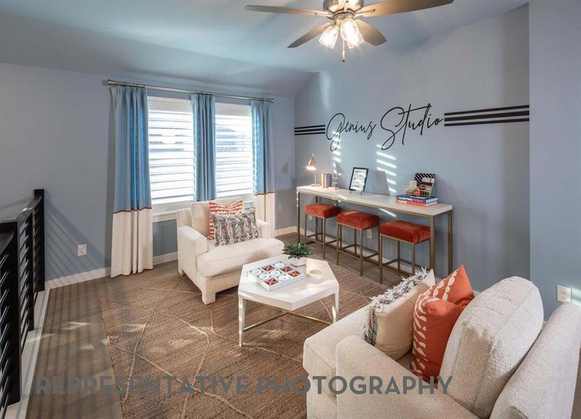 Furnished interior view inside a new home in Wildflower Ranch, Dish (Image 19).