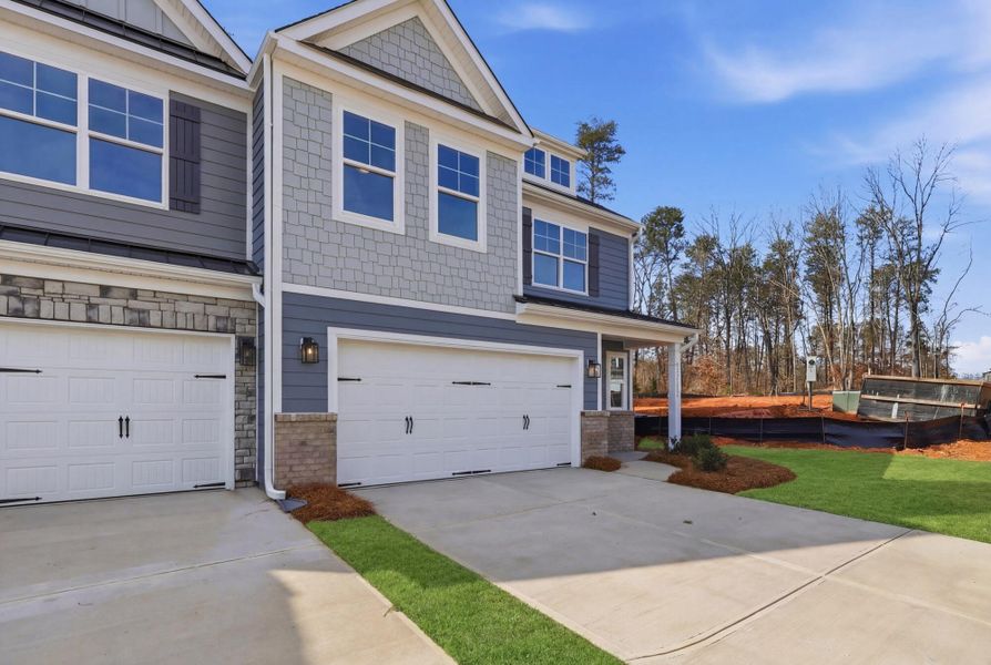 Front exterior of a new home in Harbor Crossing, Greensboro, NC, highlighting curb appeal (Image 23).
