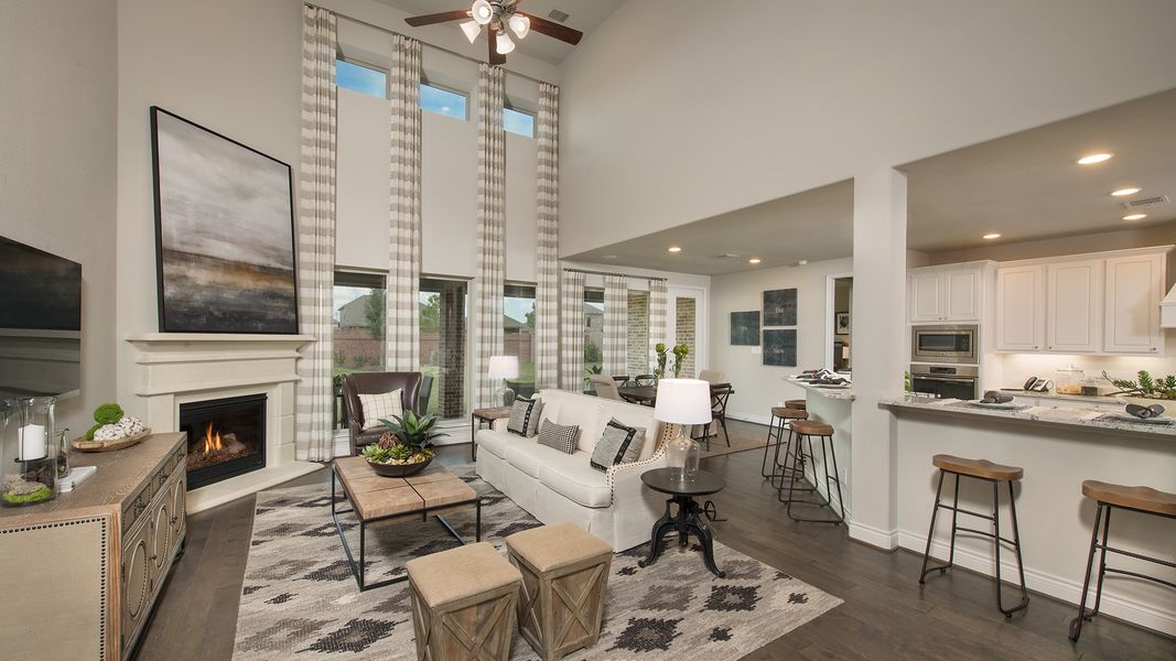 Representative furnished interior of a home built from the 4098W by Perry Homes in Valencia, Manvel (Image 8).