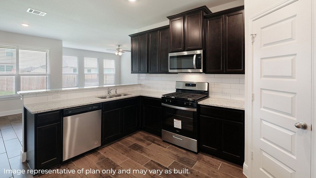 Representative furnished interior of a home built from the The Blanco by D.R. Horton in Steele Creek, Cibolo (Image 65).