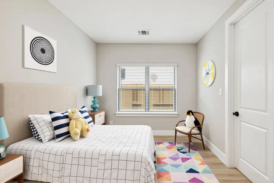 Staged secondary bedroom Staged secondary bedroom